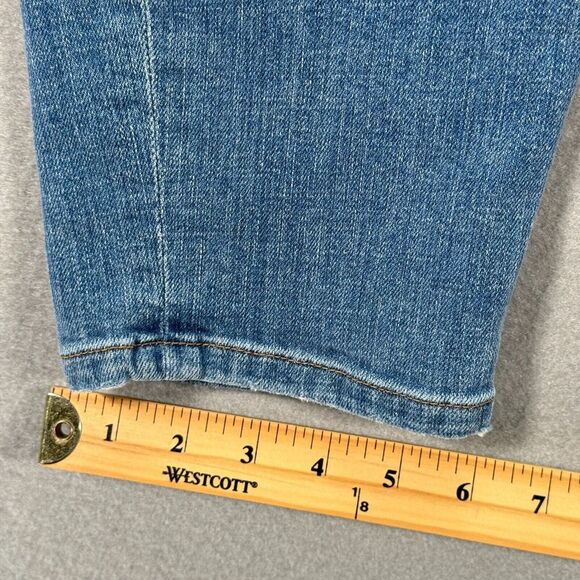 Eileen Fisher Jeans Womens 8 Blue Capri Straight Fit Medium Wash Stretch - Picture 7 of 15
